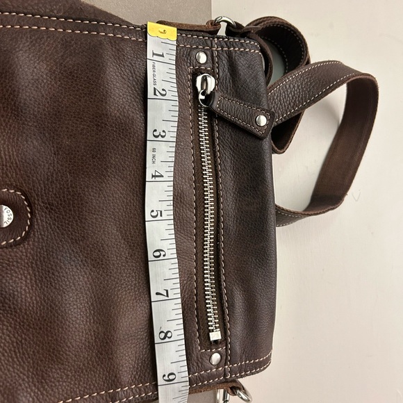 FOSSIL Brown Leather Crossbody Bag-very nice leather - Picture 5 of 6